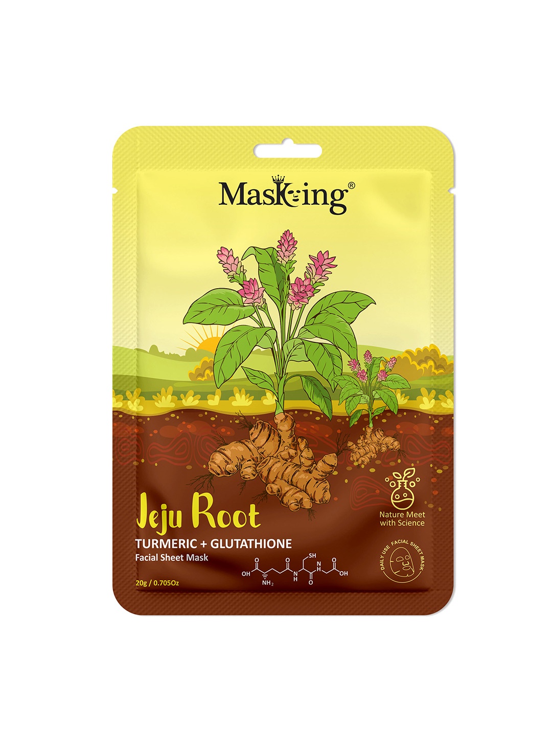 

MasKing Jeju Root Facial Sheet Mask - 20 gm, White