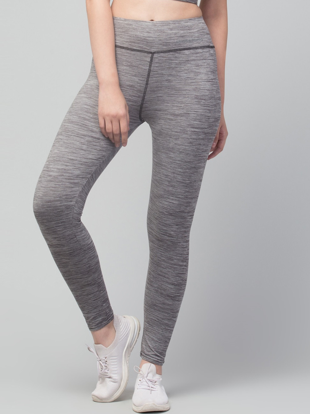 

Apraa & Parma Women Solid Dri-Fit High waist Running Tights, Grey