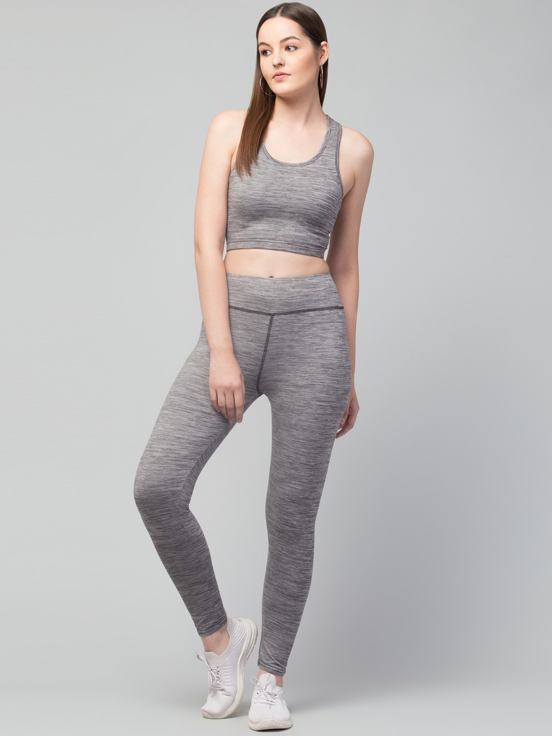 

Apraa & Parma Women Solid Dry Fit Tights, Grey