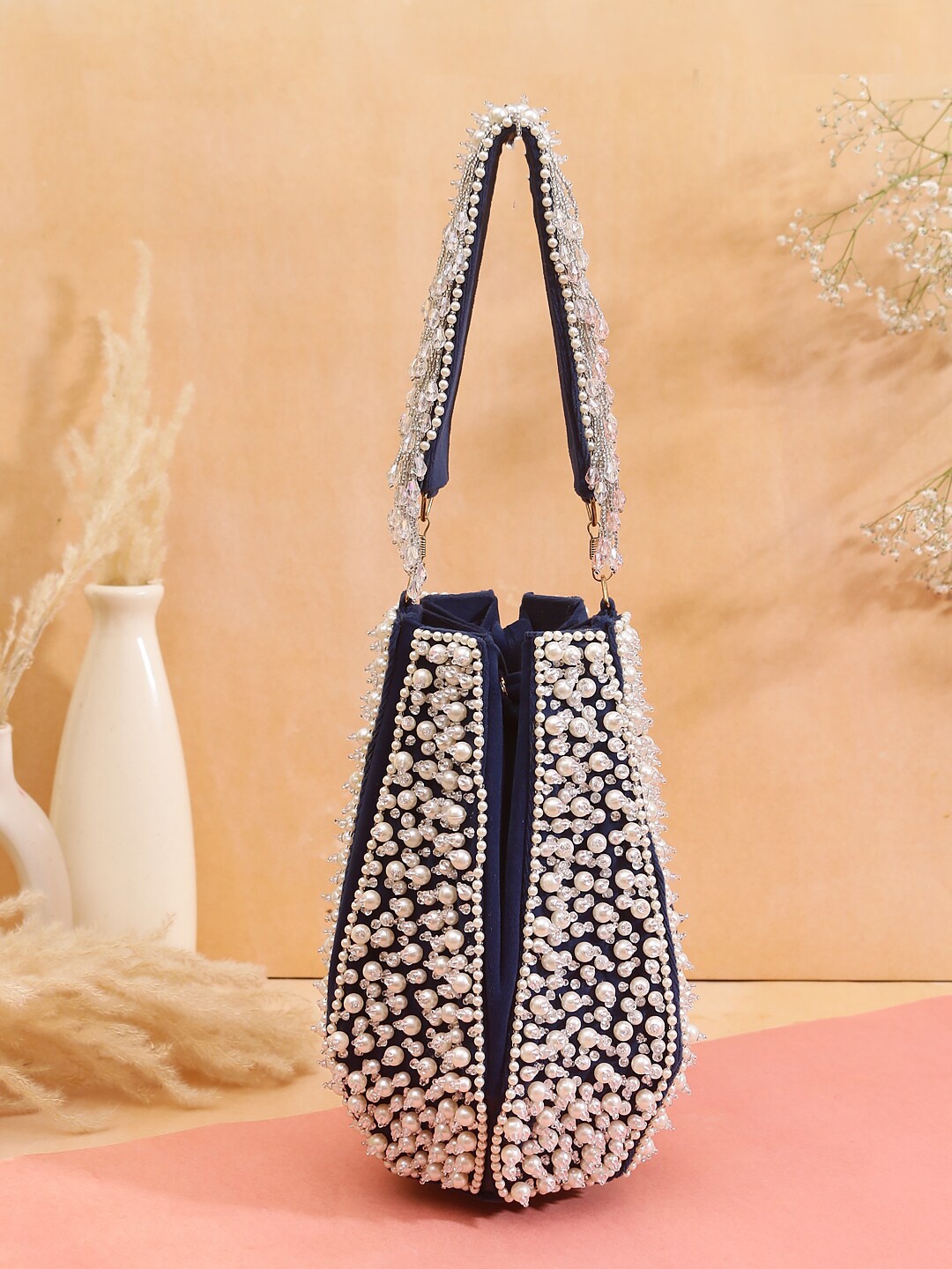 

Swisni Embellished Purse Clutch, Blue
