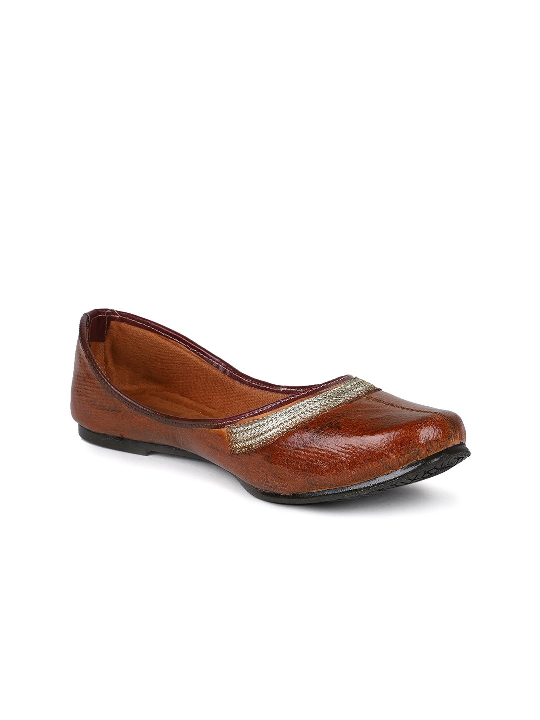 

The Desi Dulhan Women Printed Ethnic Mojaris Flats, Brown