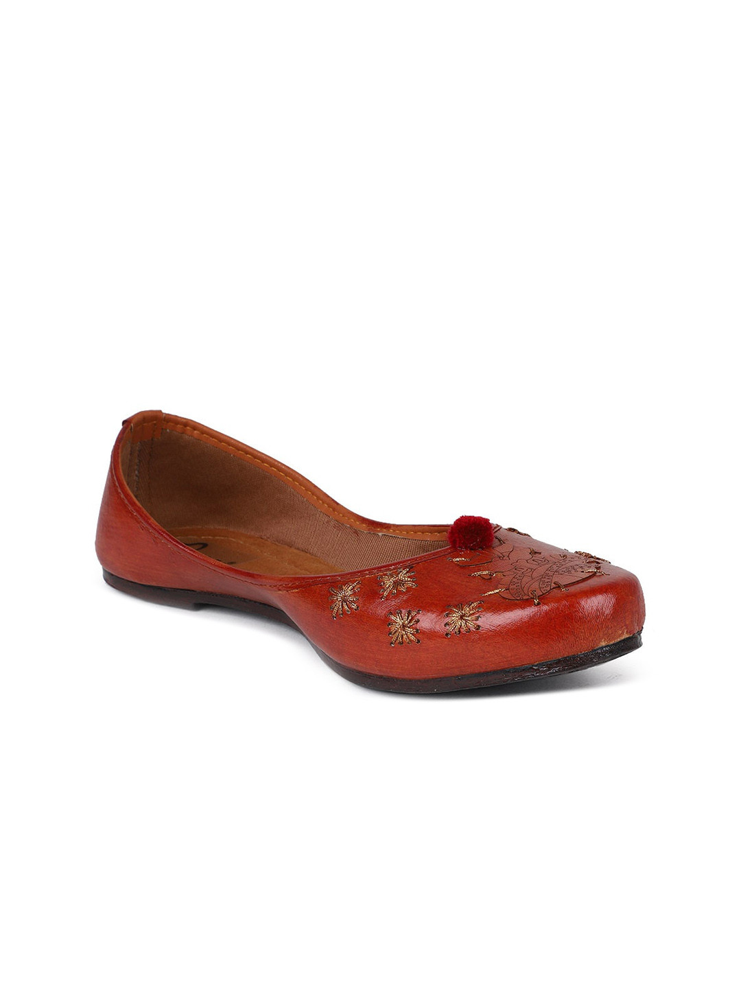 

The Desi Dulhan Women Ethnic Ballerinas, Brown