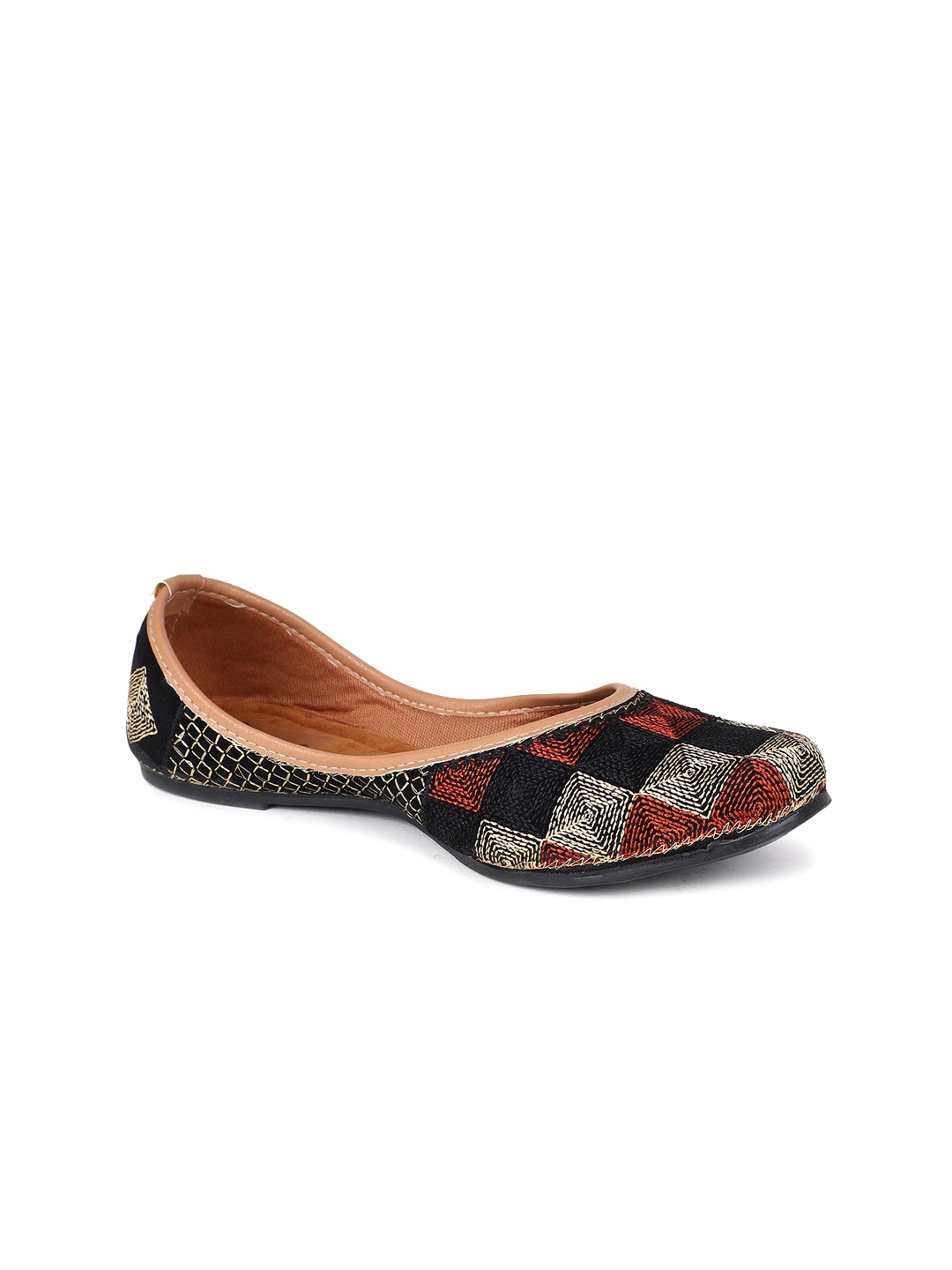 

The Desi Dulhan Women Printed Ballerinas Flats, Black