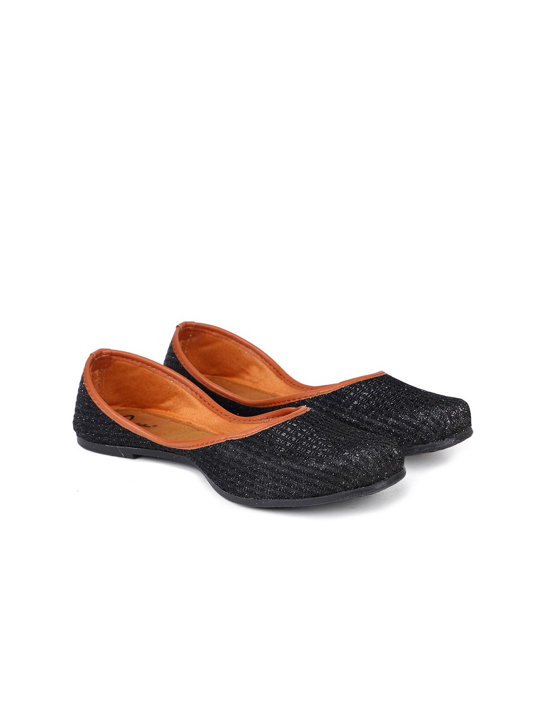 

The Desi Dulhan Women Embellished Ethnic Mojaris Flats, Black