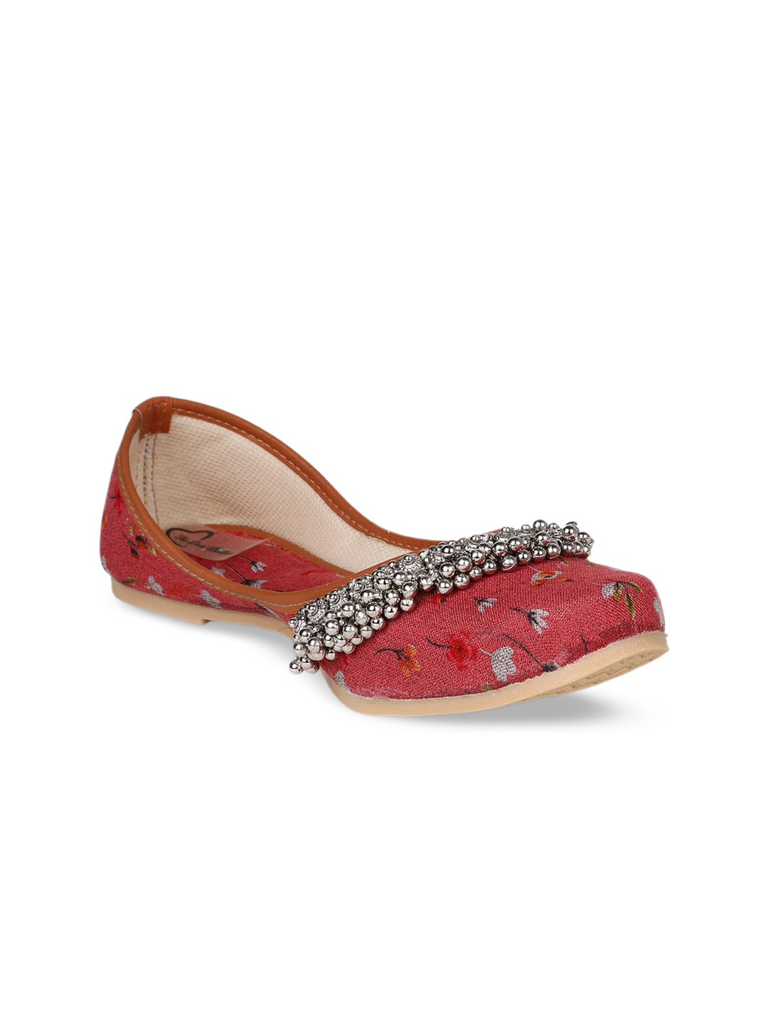 

The Desi Dulhan Women Embellished Ethnic Mojaris Flats, Rust