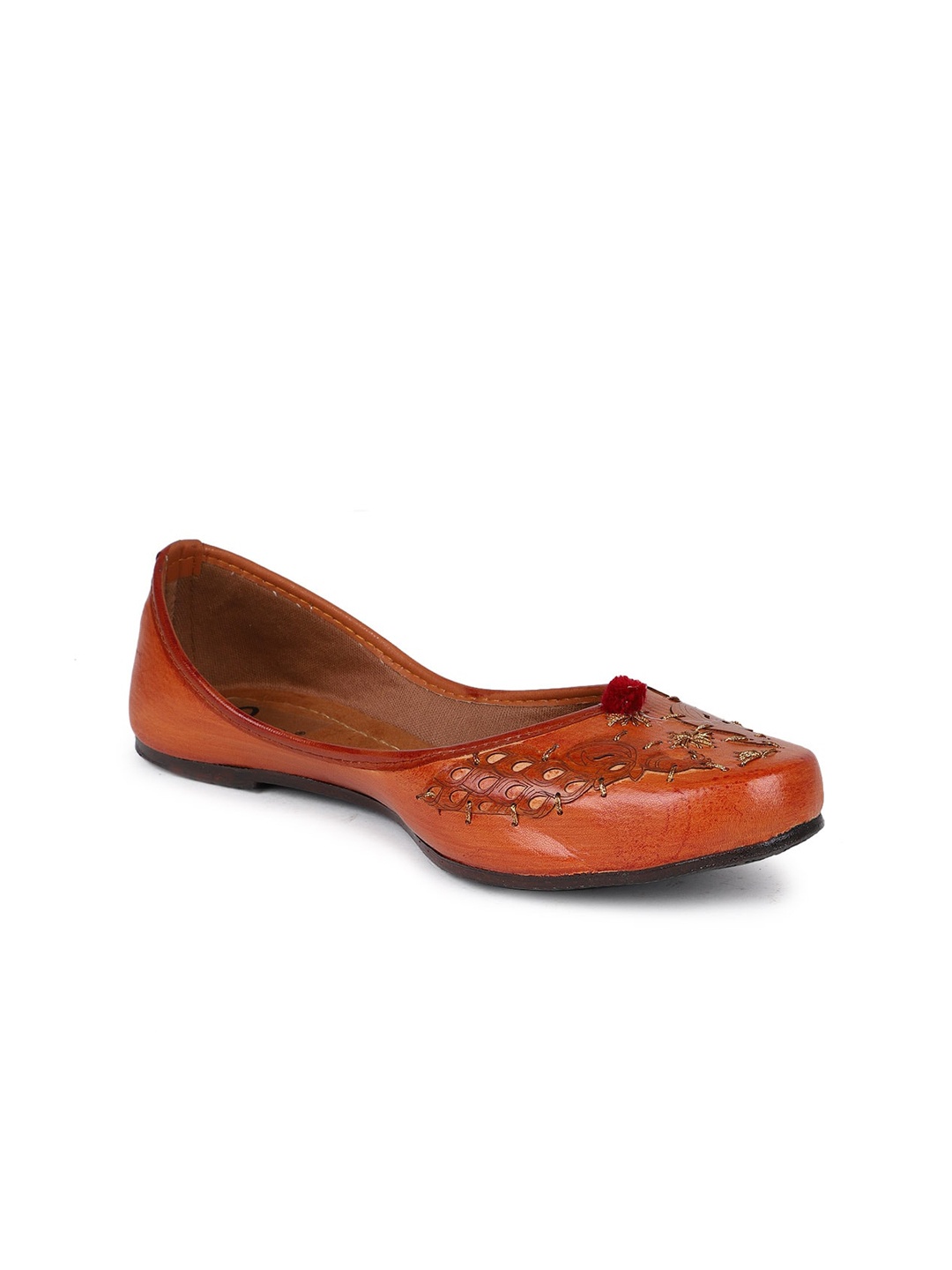 

The Desi Dulhan Women Ethnic Mojaris Flats, Brown