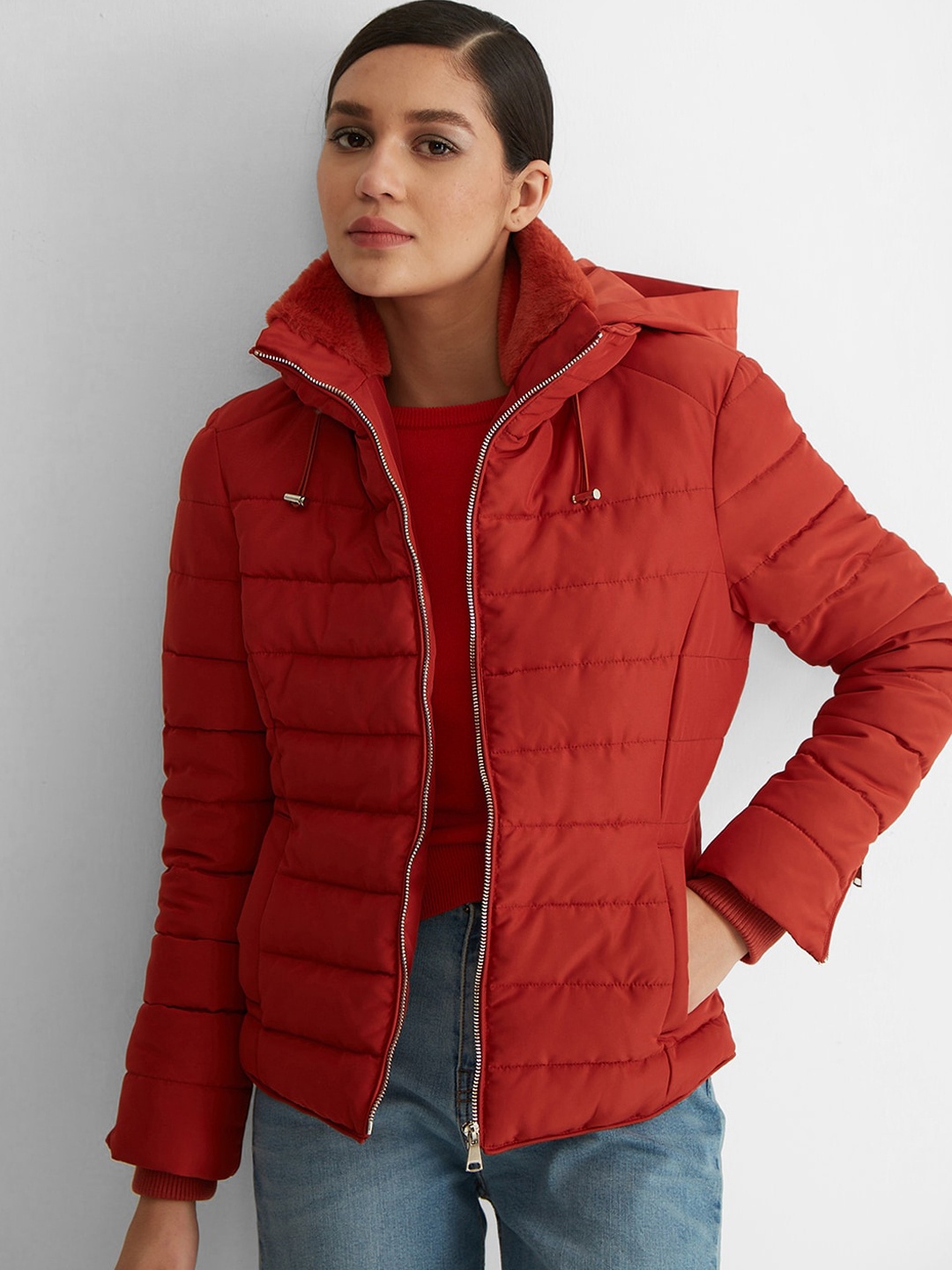 

COVER STORY Women Lightweight Antimicrobial Puffer Jacket, Rust