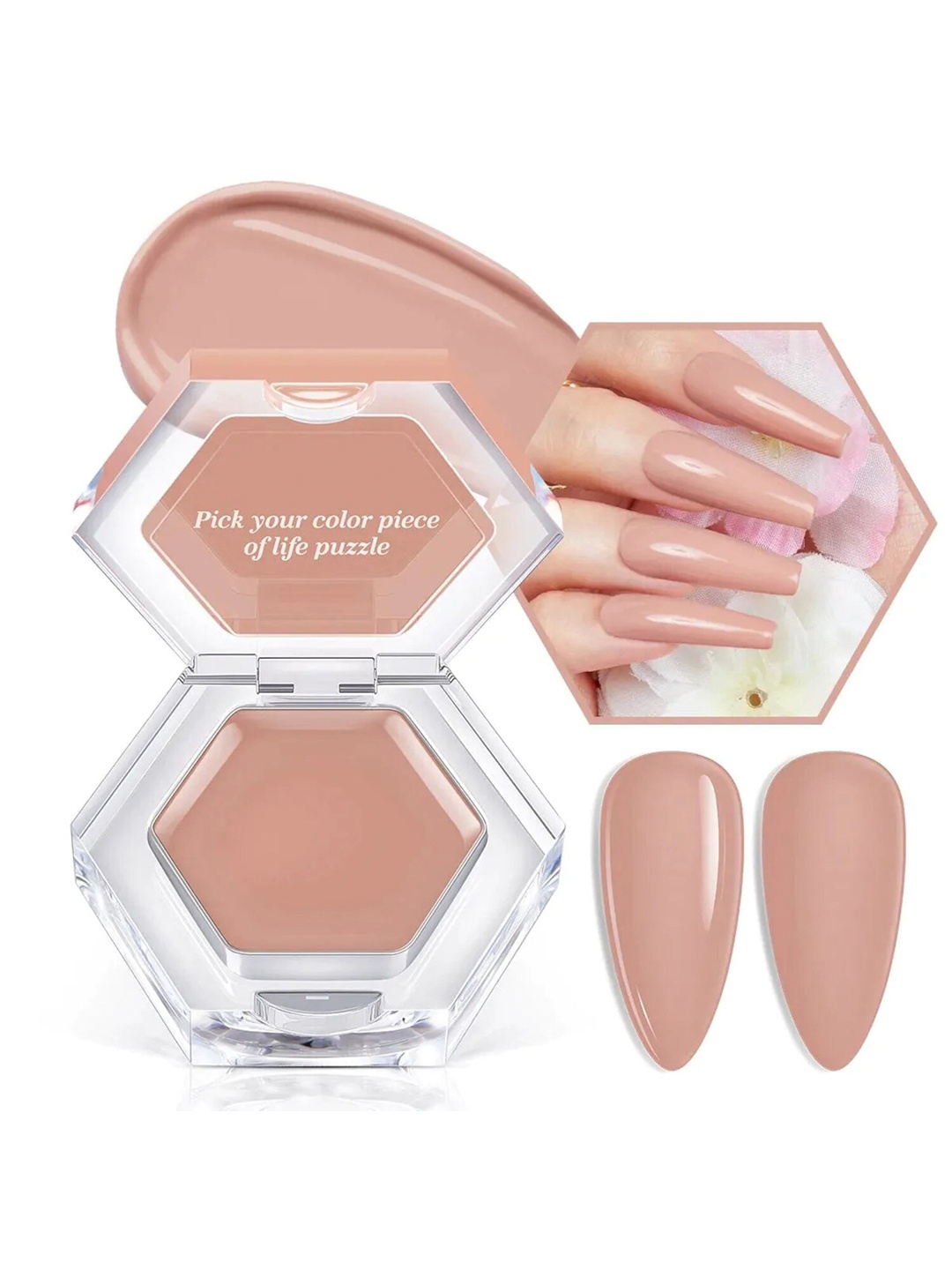 Modelones Coloring Life Long Lasting Cream UV Gel Nail Polish Cube 3 gm - Bare Velvet, Nude