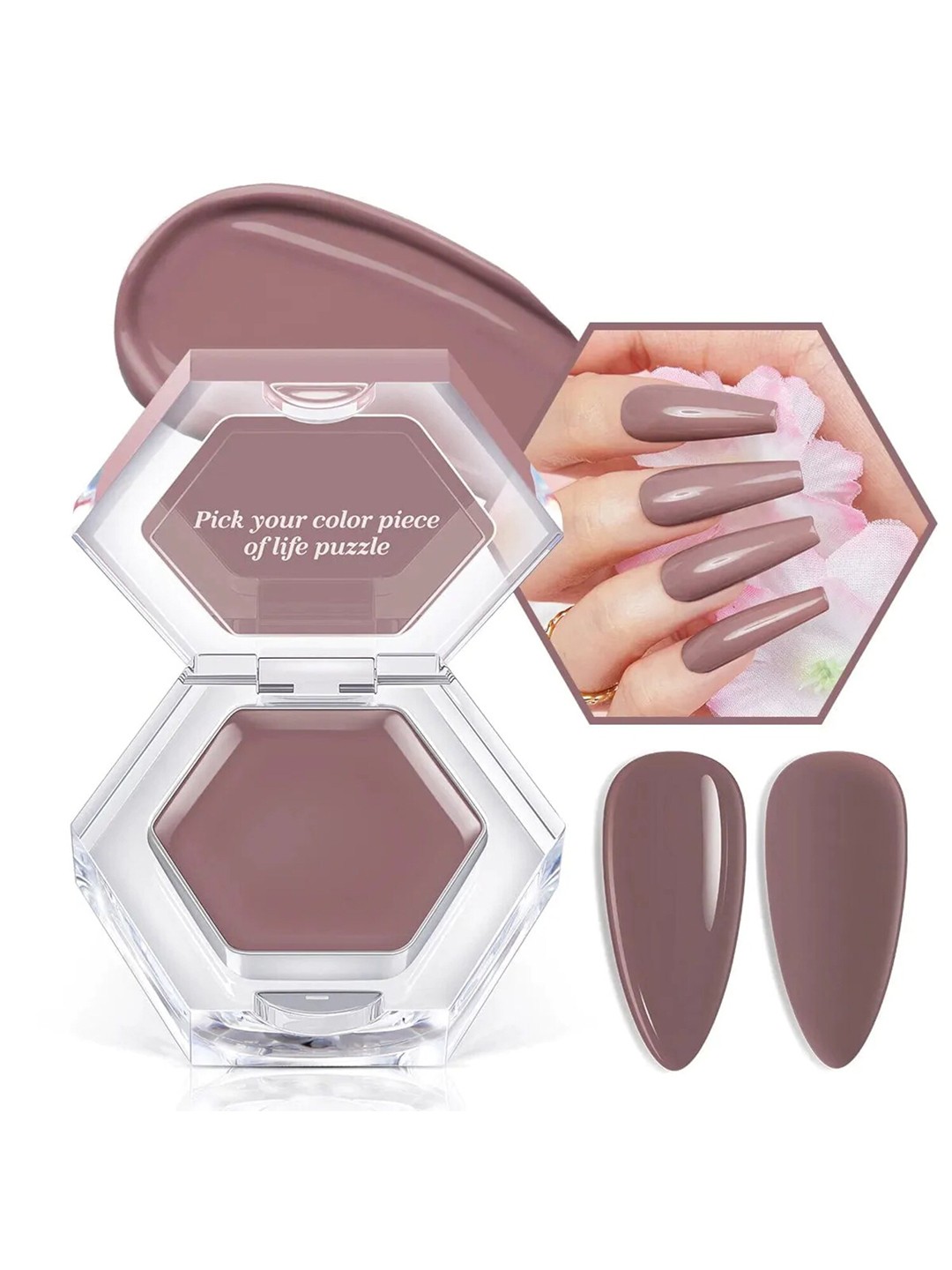 

Modelones Coloring Life Long Lasting Cream UV Gel Nail Polish Cube 3 gm - Taupe Beach