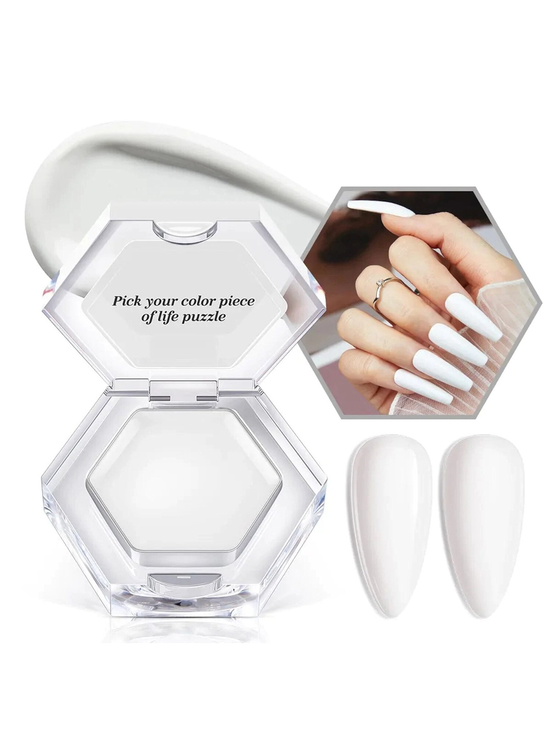 

Modelones Coloring Life Long Lasting Cream UV Gel Nail Polish Cube 3 gm - White
