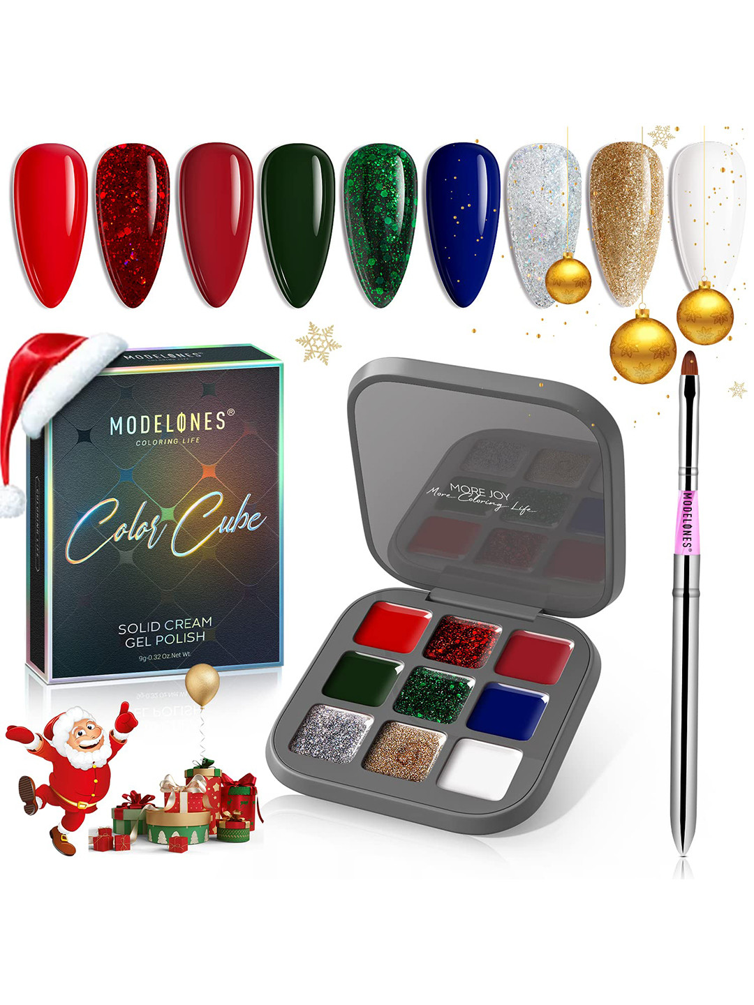 

Modelones Coloring Life 9 Shades Solid Cream Gel Polish Color Cube 9 gm - Dancing Gala, Multi