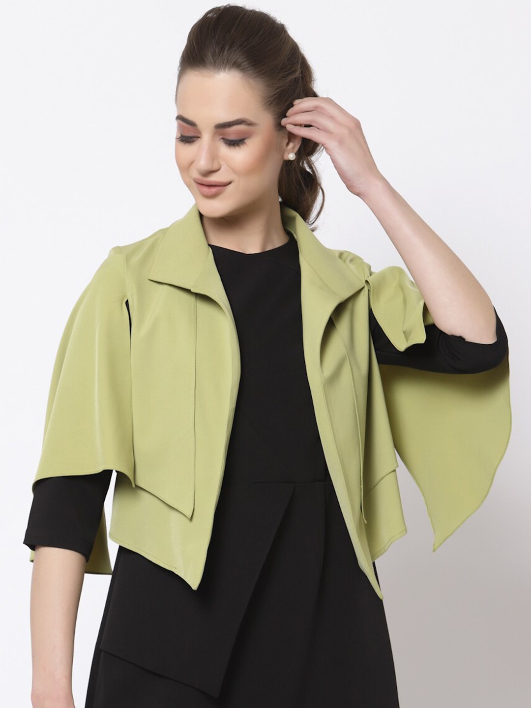 

OFFICE & YOU Women Open Front Regular Shrug, Olive