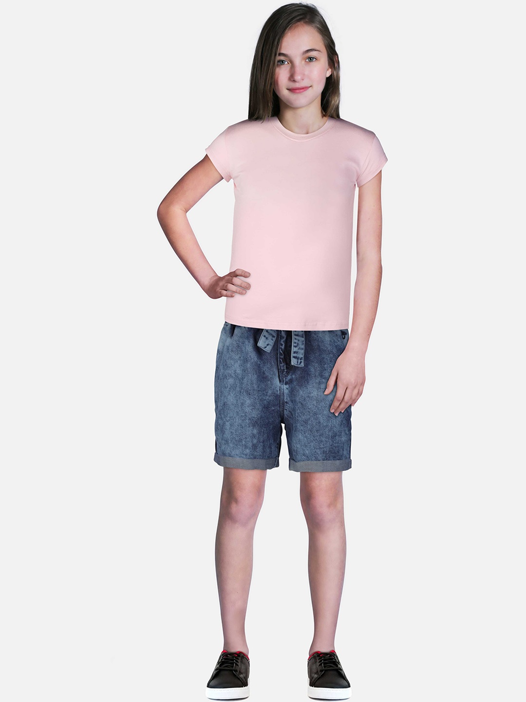

Gini and Jony Girls Washed Denim Shorts, Blue