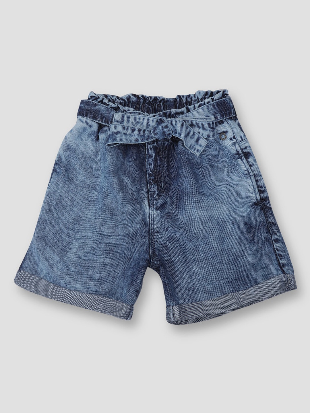 

Gini and Jony Girls Washed Denim Shorts, Blue