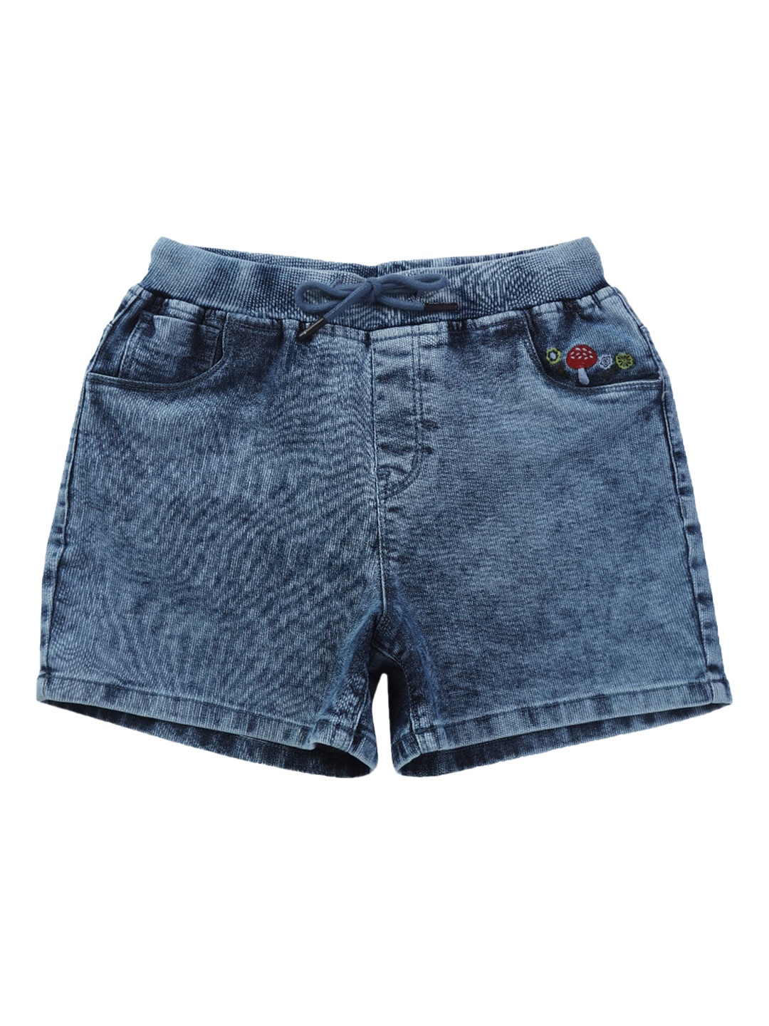

Gini and Jony Girls Washed Denim Cotton Shorts, Blue