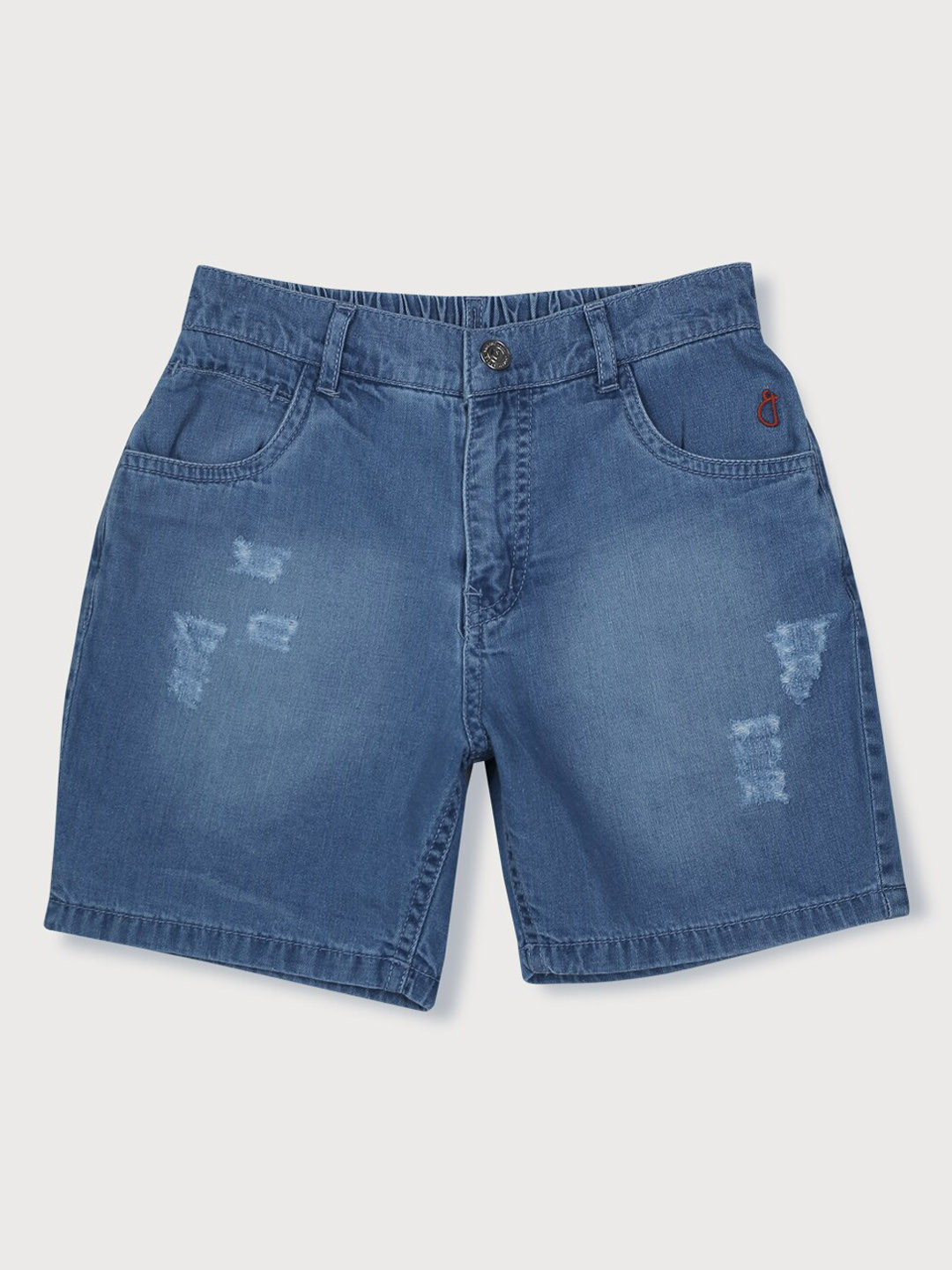 

Gini and Jony Boys Washed Denim Cotton Shorts, Blue