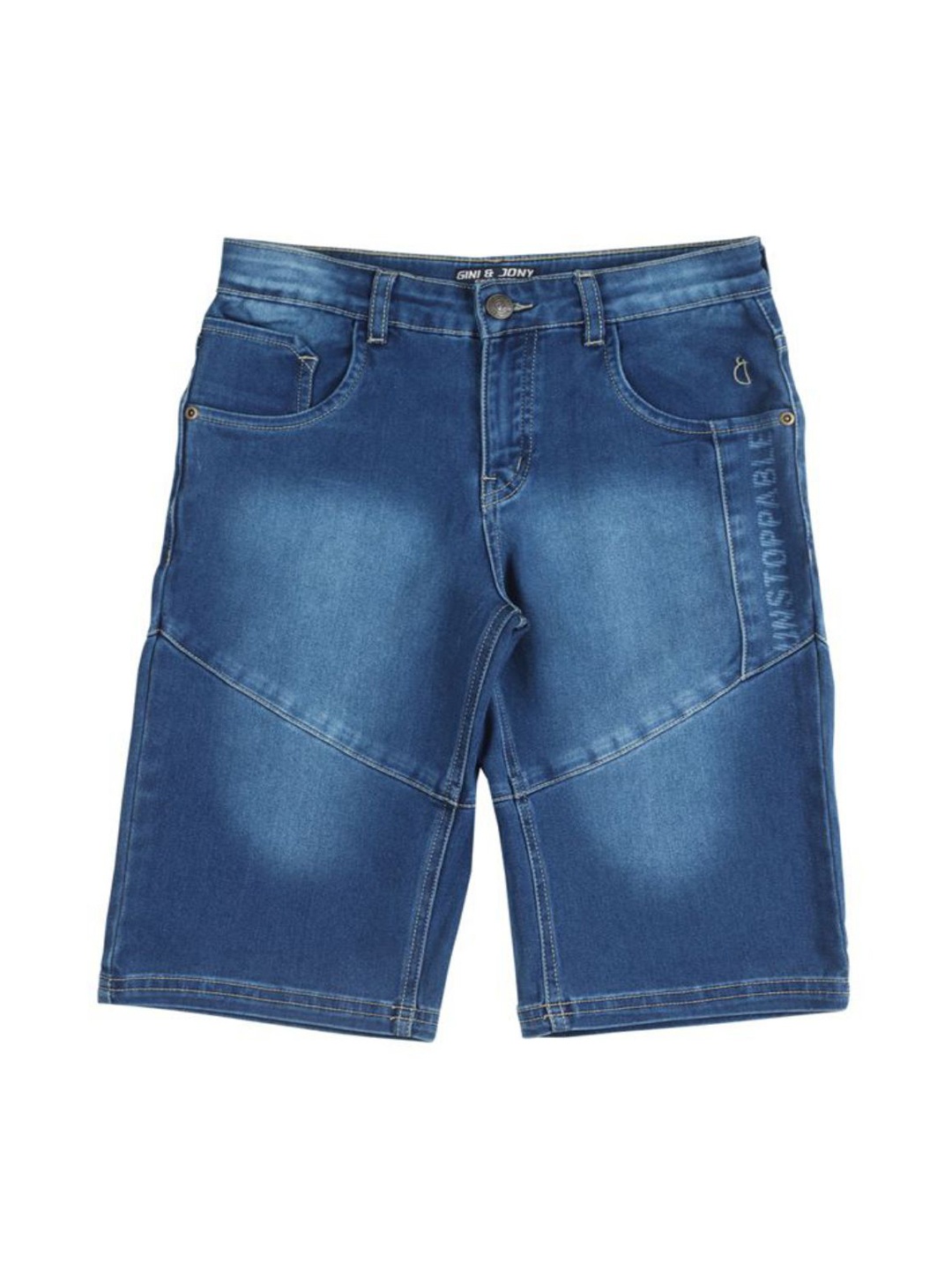

Gini and Jony Boys Blue Washed Washed Denim Denim Shorts