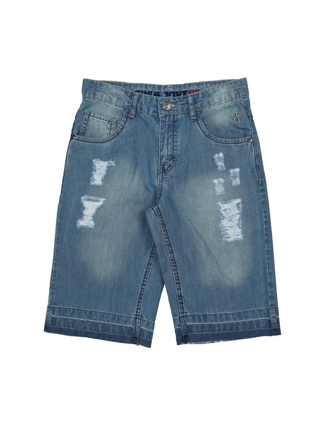 

Gini and Jony Boys Washed Denim Shorts, Blue