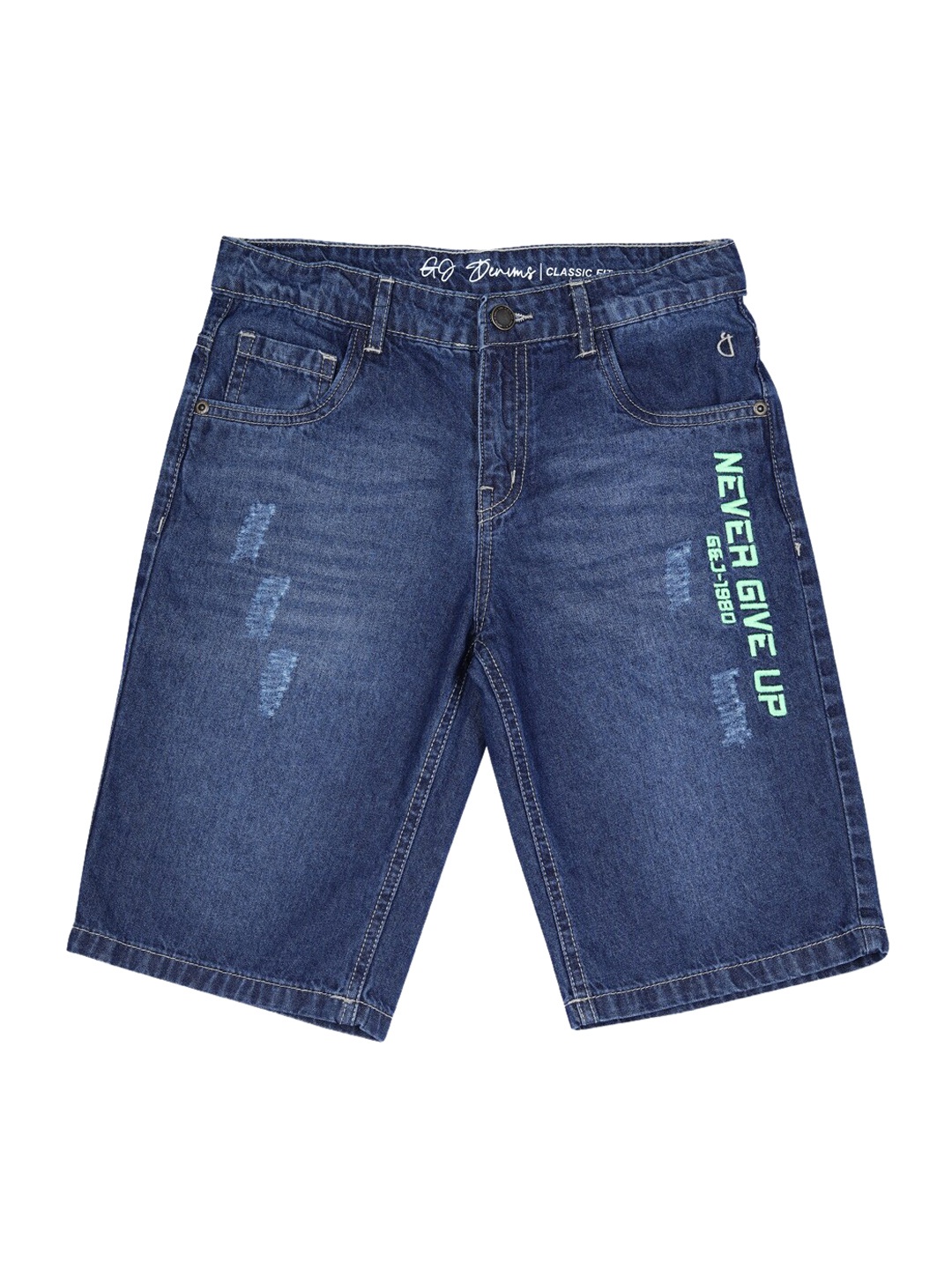 

Gini and Jony Boys Washed Denim Shorts, Blue