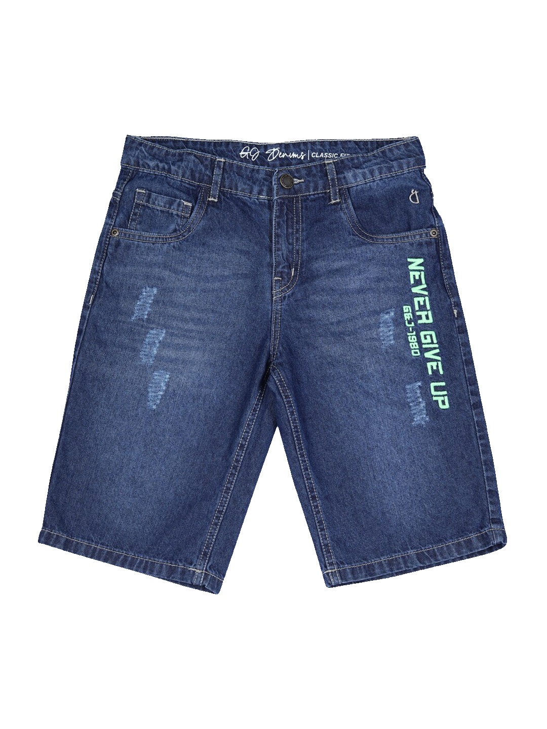 

Gini and Jony Boys Washed Denim Shorts, Blue