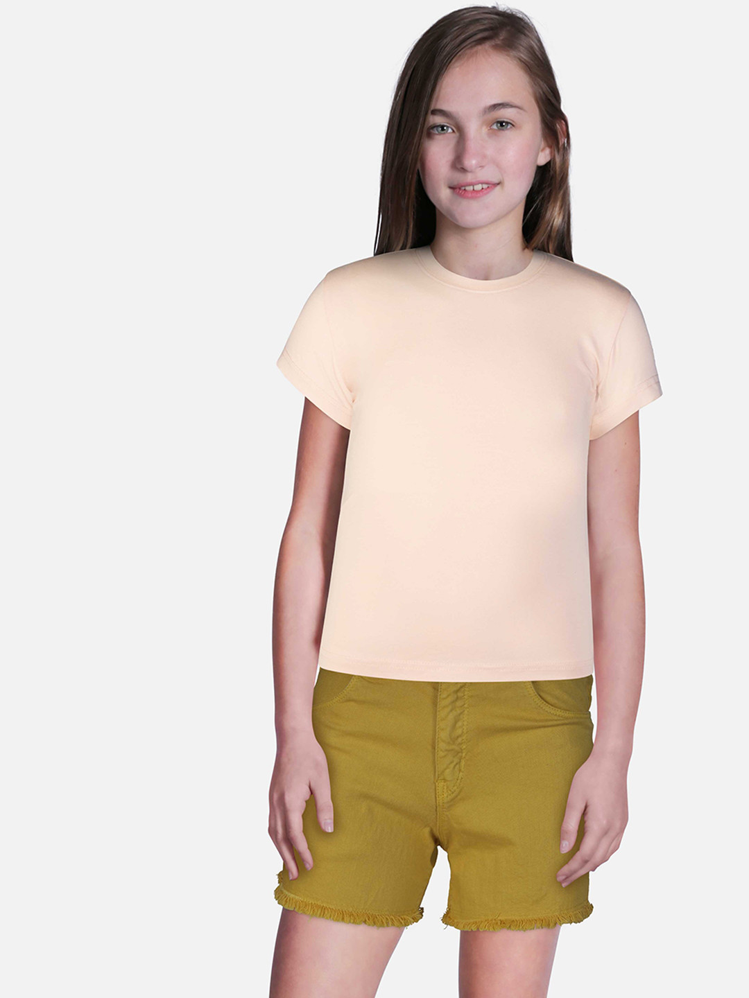 

Gini and Jony Girls Denim Chino Shorts, Yellow