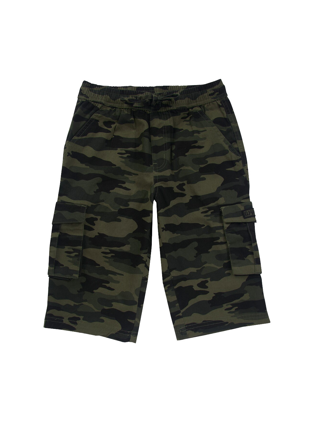 

Gini and Jony Boys Camouflage Printed Cargo Shorts, Olive
