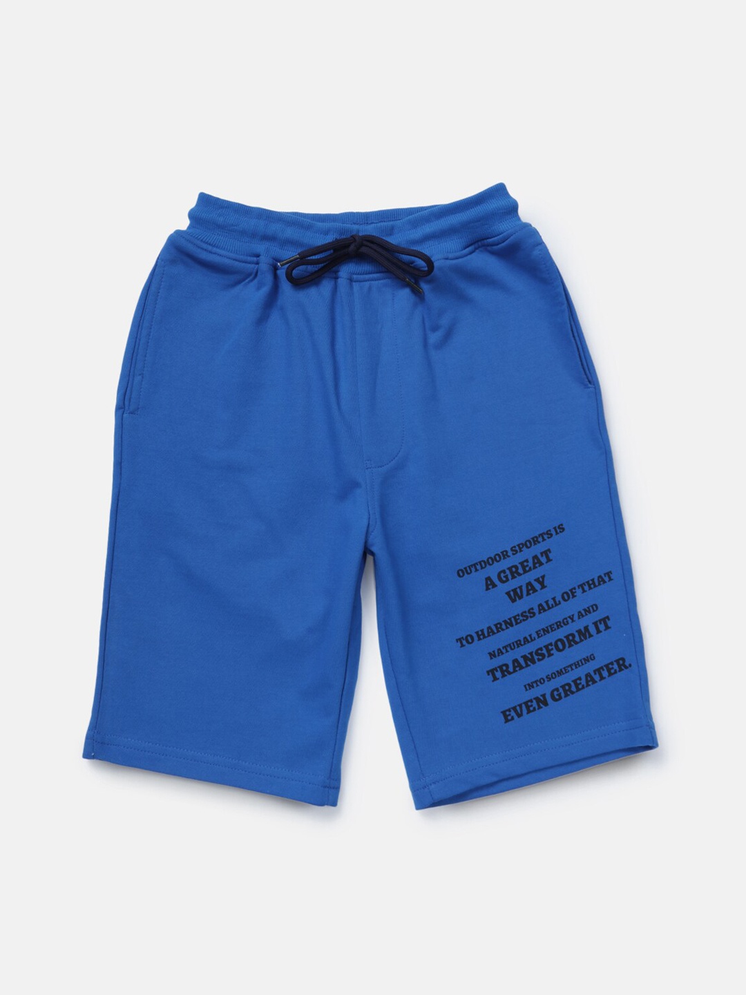 

Gini and Jony Boys Cotton Drawstring Shorts, Blue