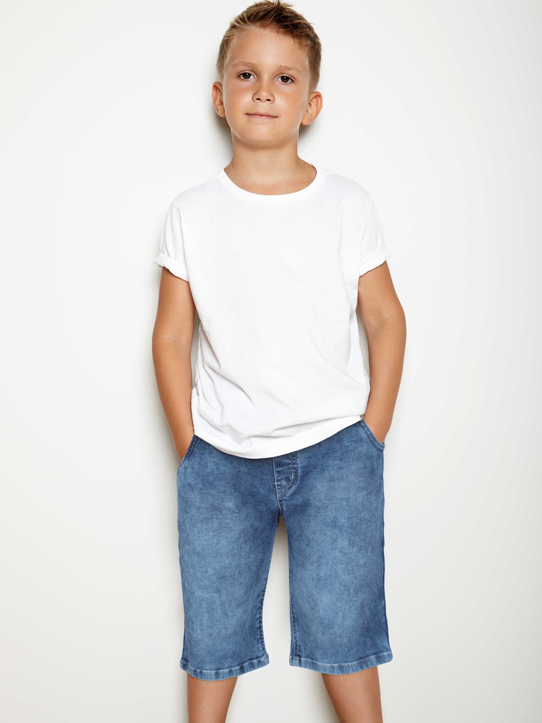 

Gini and Jony Boys Washed Denim Shorts, Blue