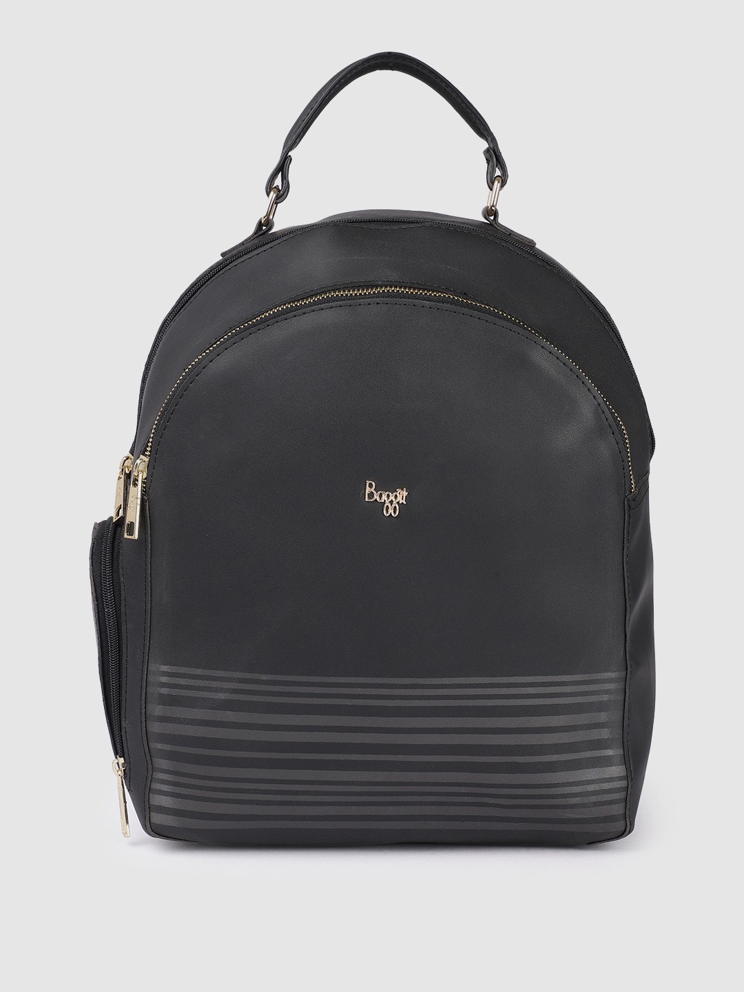 

Baggit Women Striped Backpack, Black