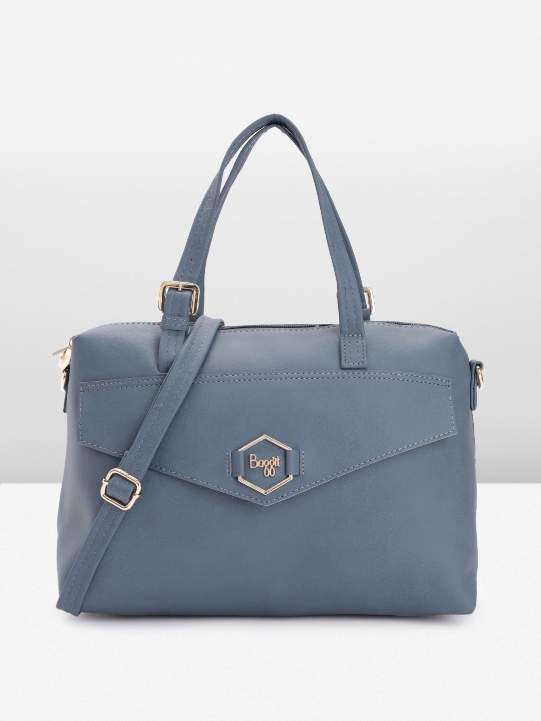 

Baggit Women Solid Handheld Bag, Blue