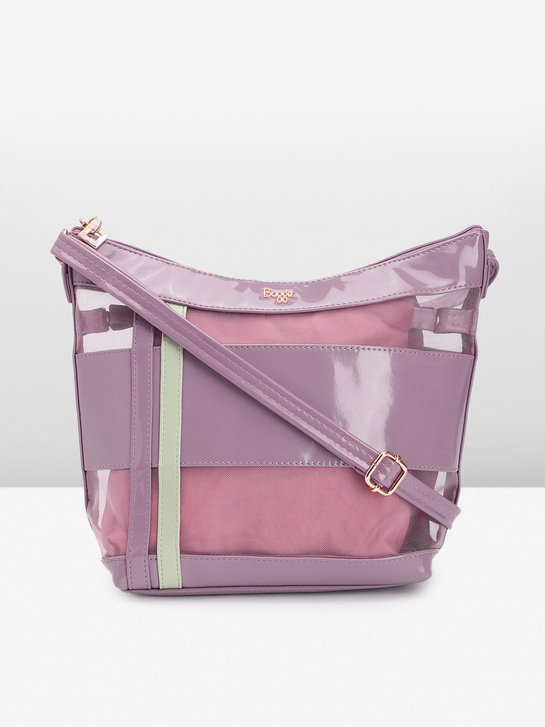 

Baggit Sheer PU Structured Sling Bag With Detachable Inner Pocket, Mauve