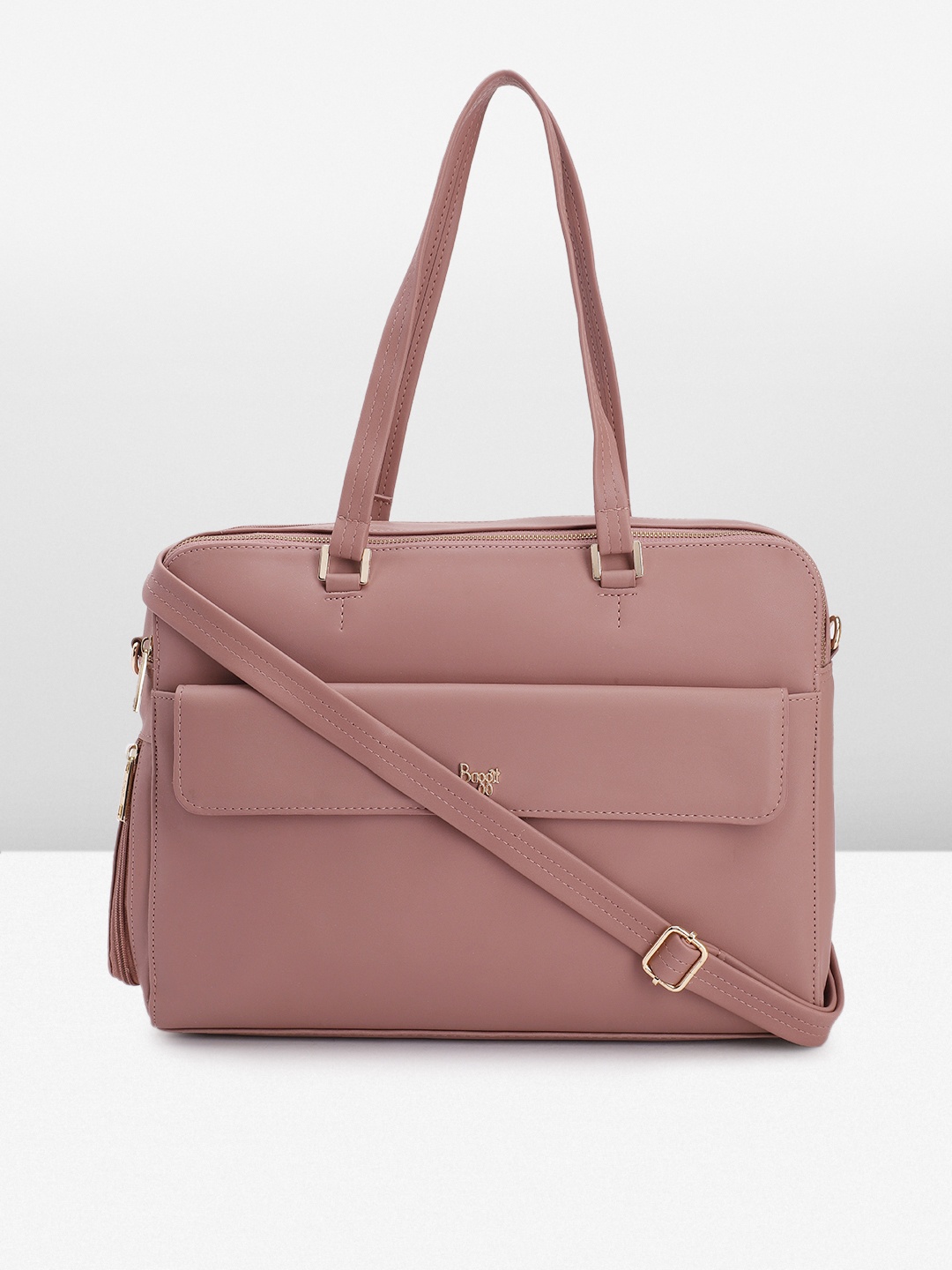 

Baggit Structured Laptop Shoulder Bag, Mauve