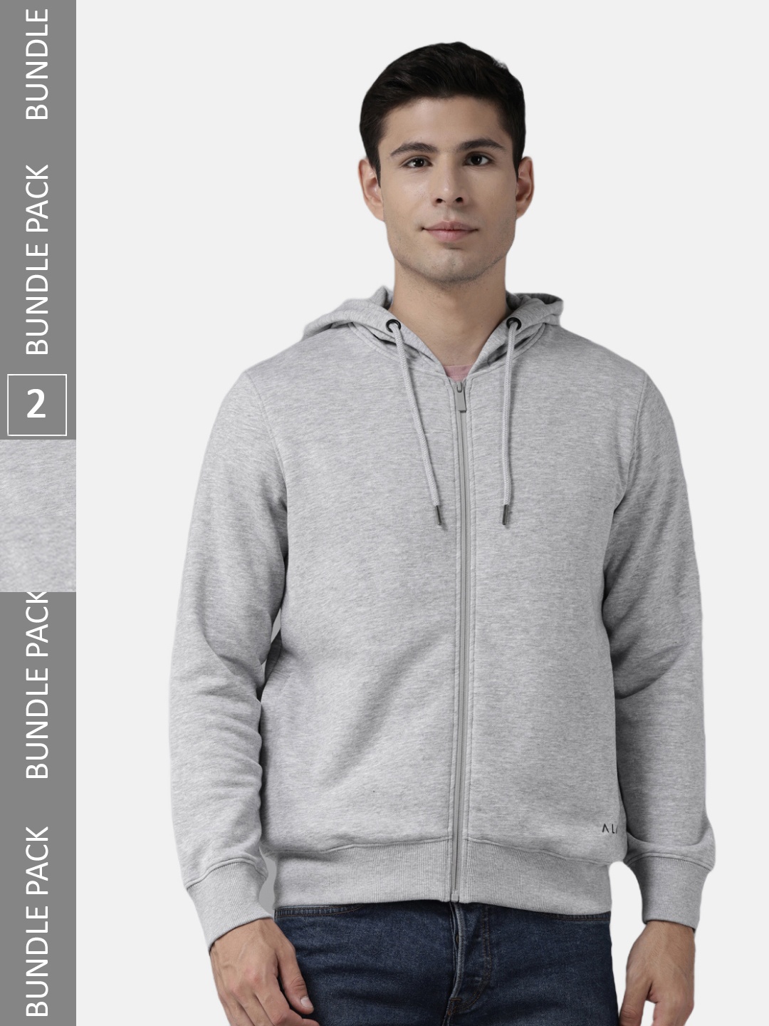 

Almo Wear Pack Of 2 Hooded Cotton Sweatshirt, Grey