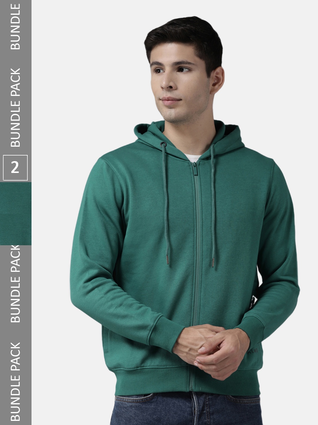 

Almo Wear Pack Of 2 Hooded Cotton Sweatshirt, Green