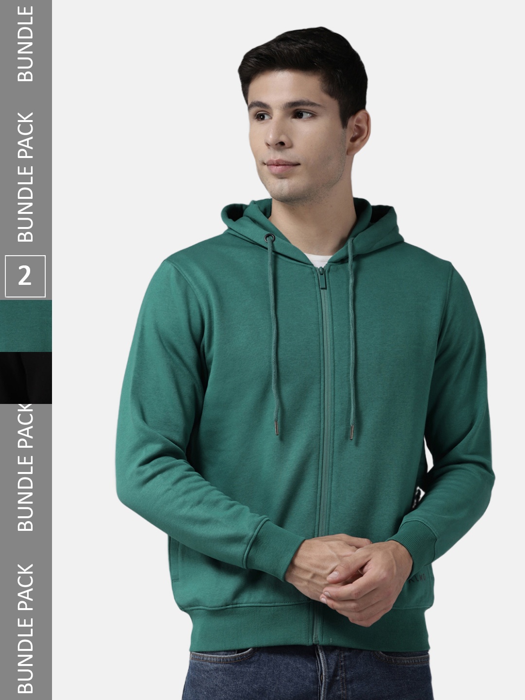 

Almo Wear Pack Of 2 Hooded Cotton Sweatshirt, Green
