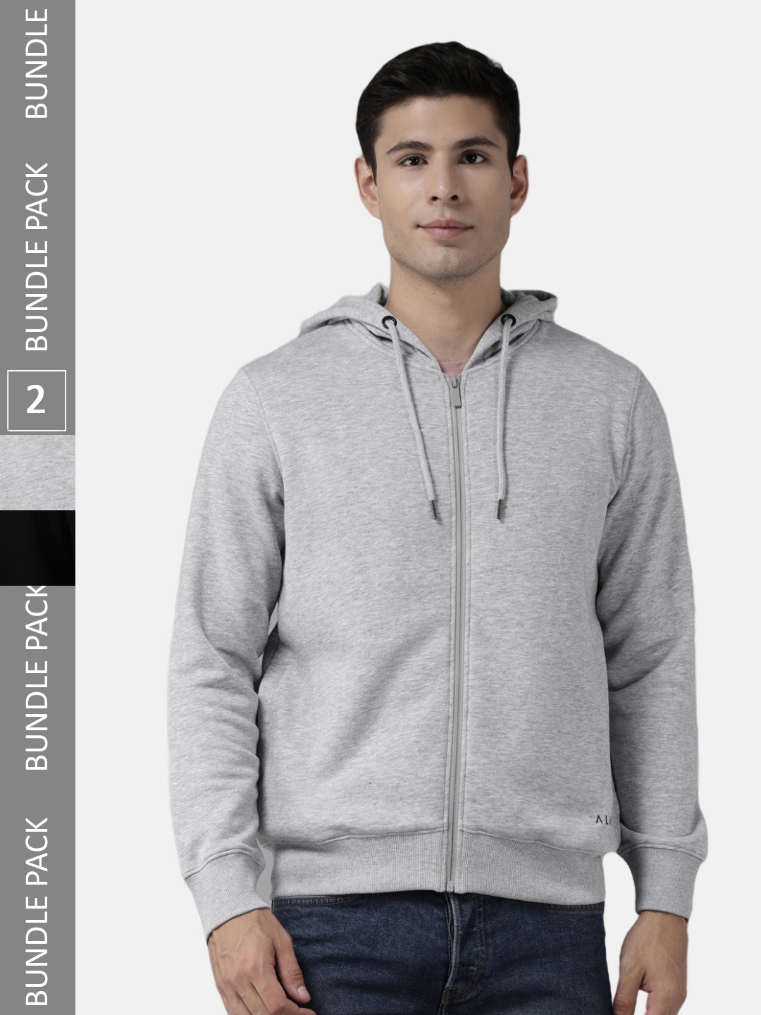

Almo Wear Pack Of 2 Hooded Cotton Sweatshirt, Grey