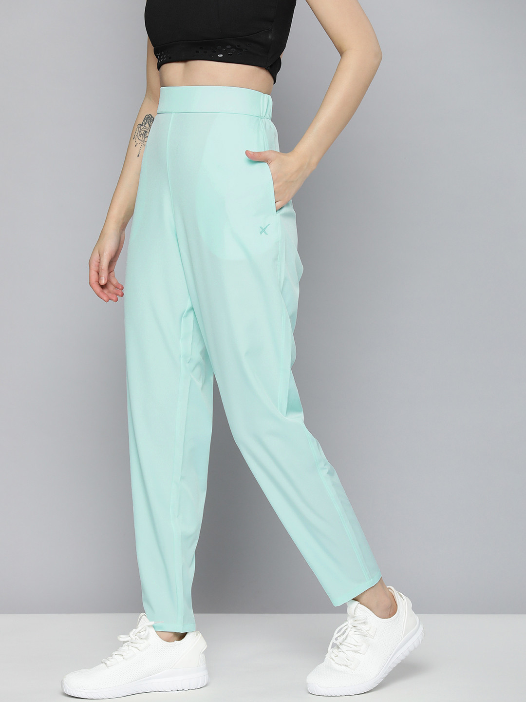 

HRX by Hrithik Roshan Women Regular Fit Brand Logo Printed Rapid-Dry Track Pants, Blue