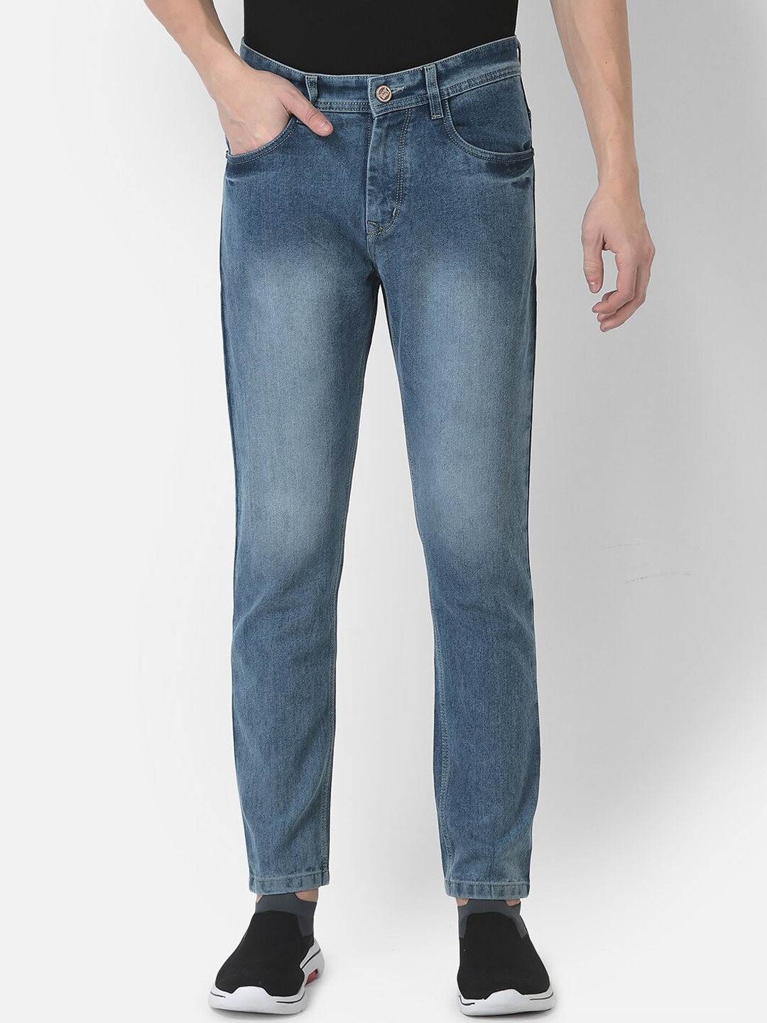 

COBB Men Slim Fit Light Fade Cotton Jeans, Blue