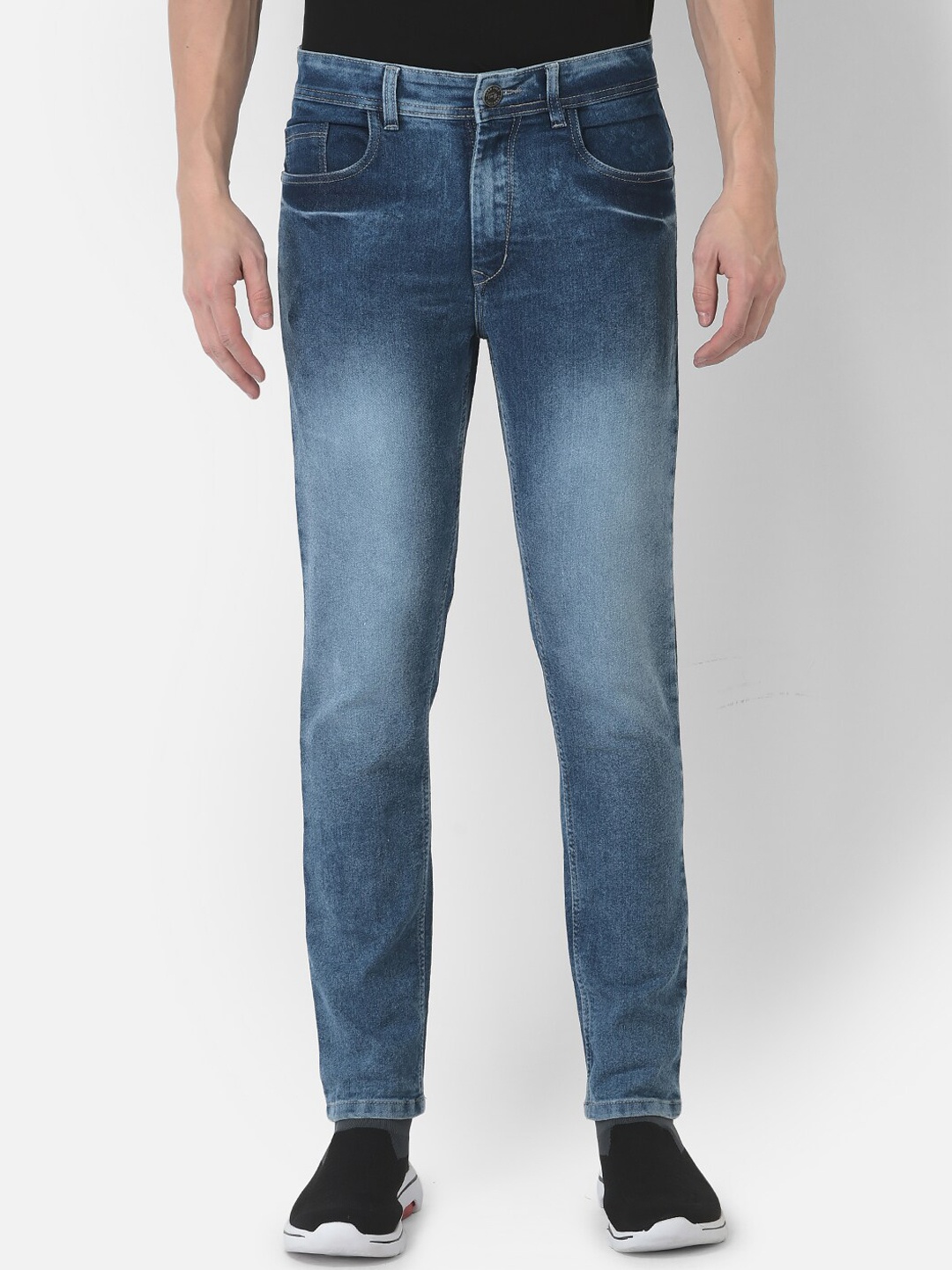 

COBB Men Slim Fit Heavy Fade Cotton Jeans, Blue