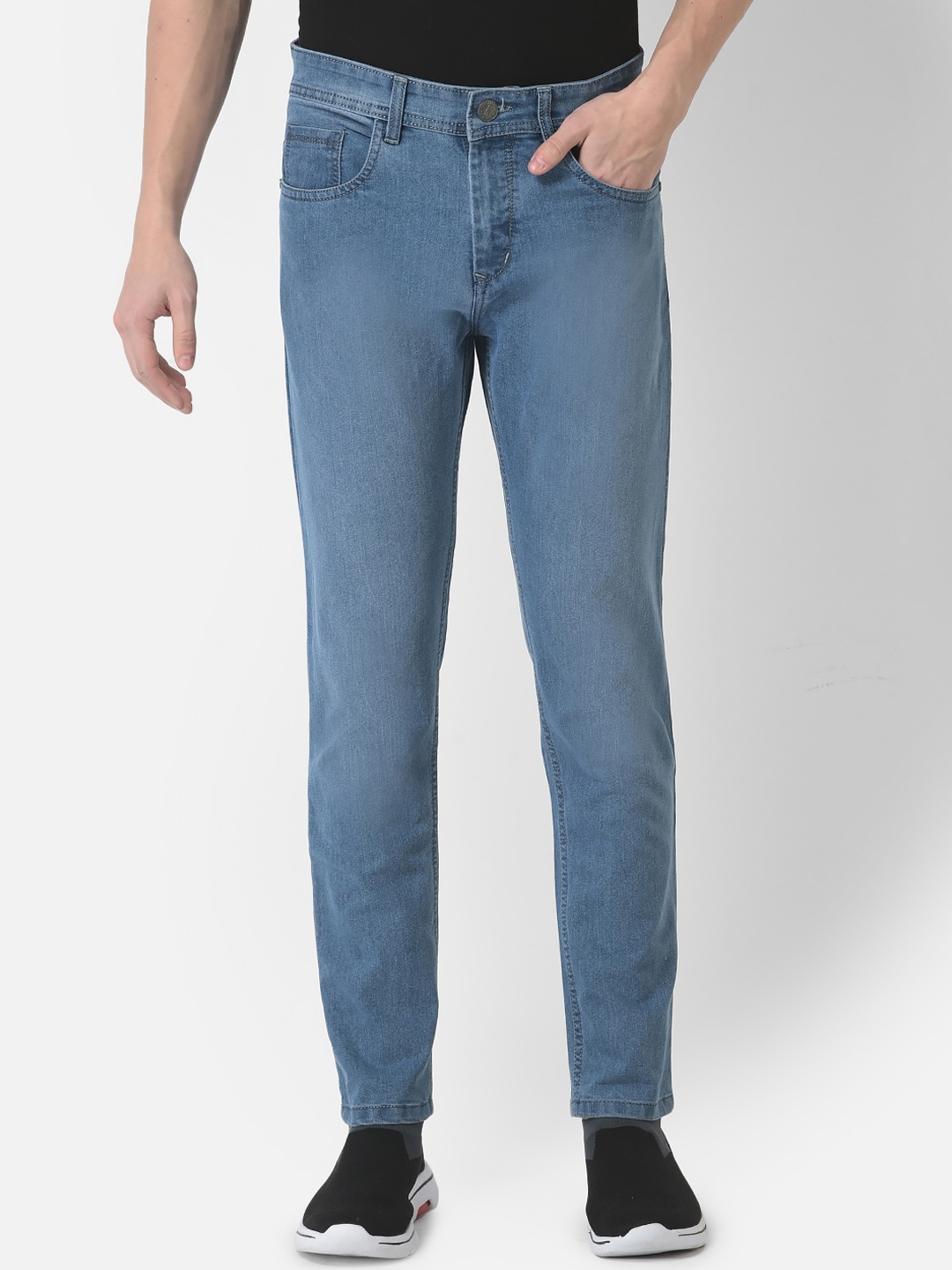 

COBB Men Slim Fit Light Fade Cotton Jeans, Blue