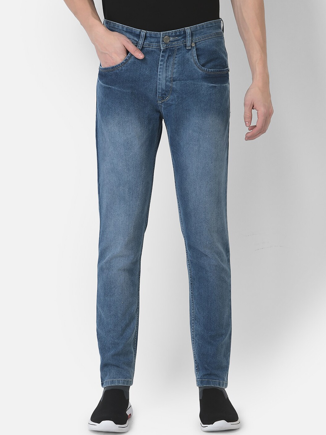 

COBB Men Slim Fit Light Fade Cotton Jeans, Blue