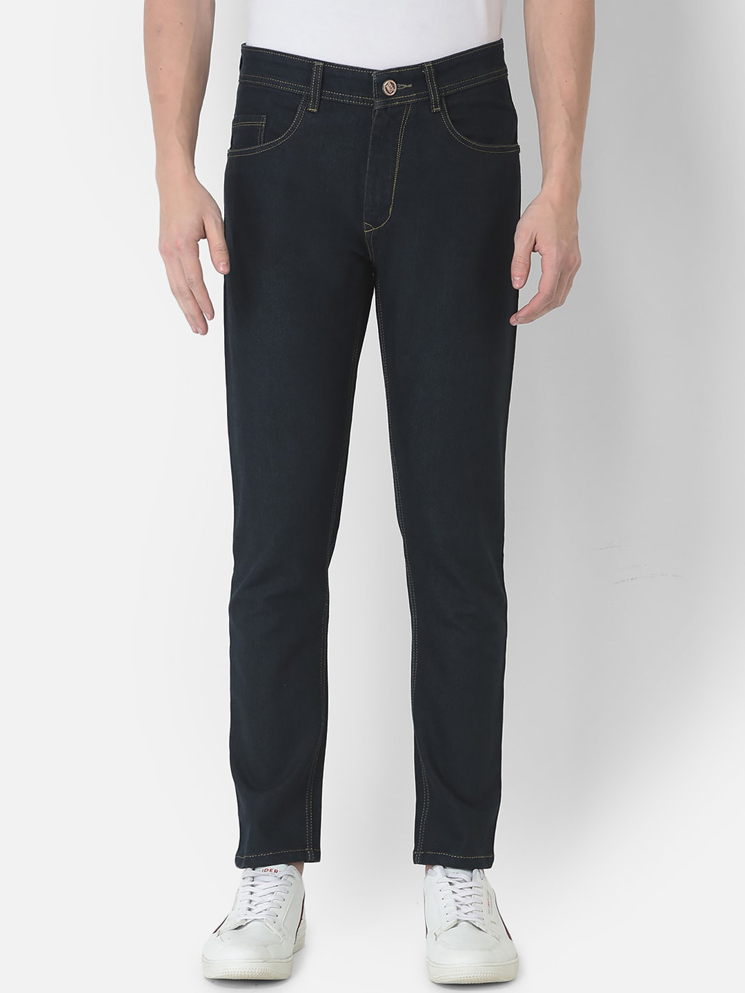 

COBB Men Slim Fit Cotton Jeans, Navy blue