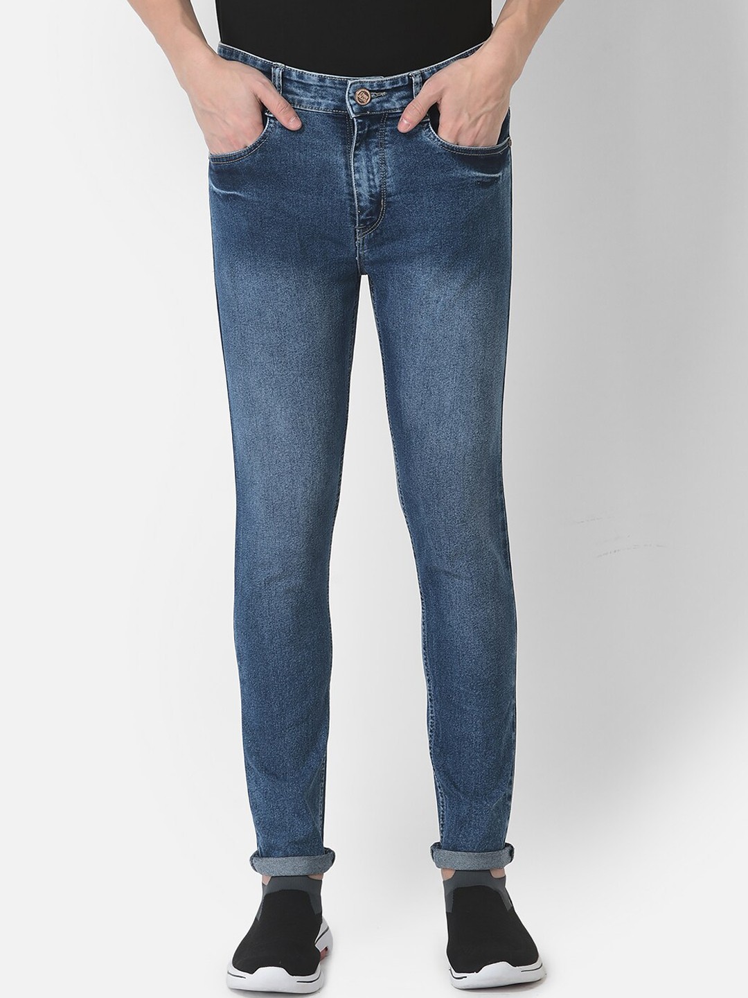 

COBB Men Slim Fit Light Fade Cotton Jeans, Blue