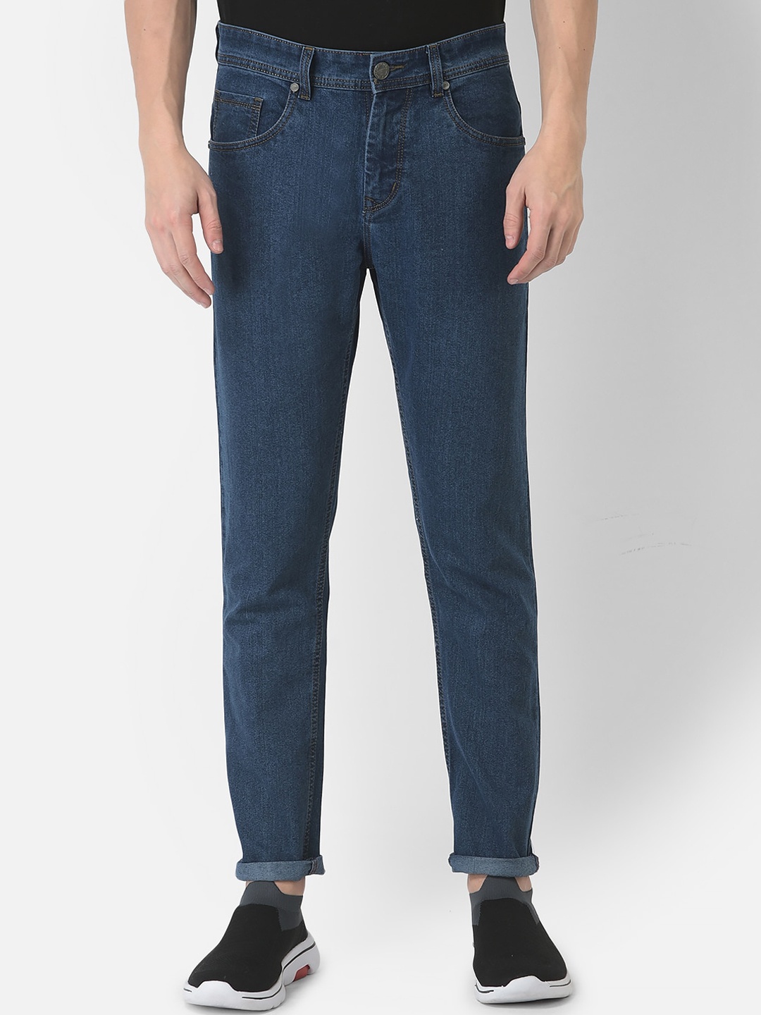 

COBB Men Medium Shade Slim Fit Cotton Jeans, Blue