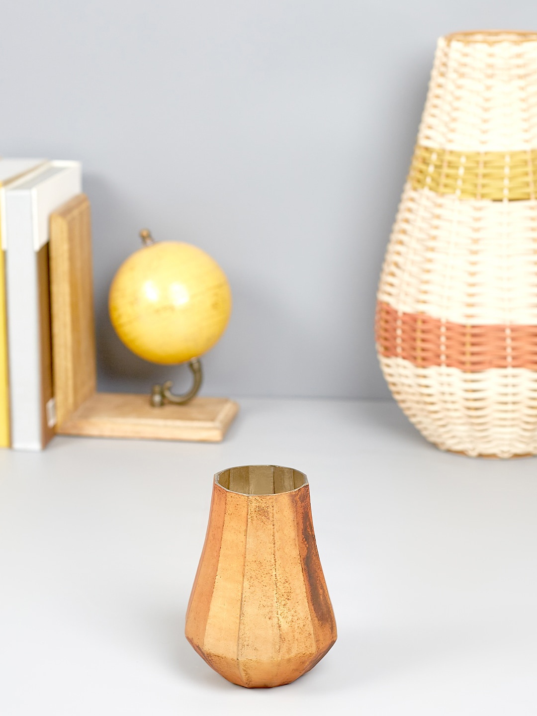 

HomeTown Rust Orange Phiona Glass Vase
