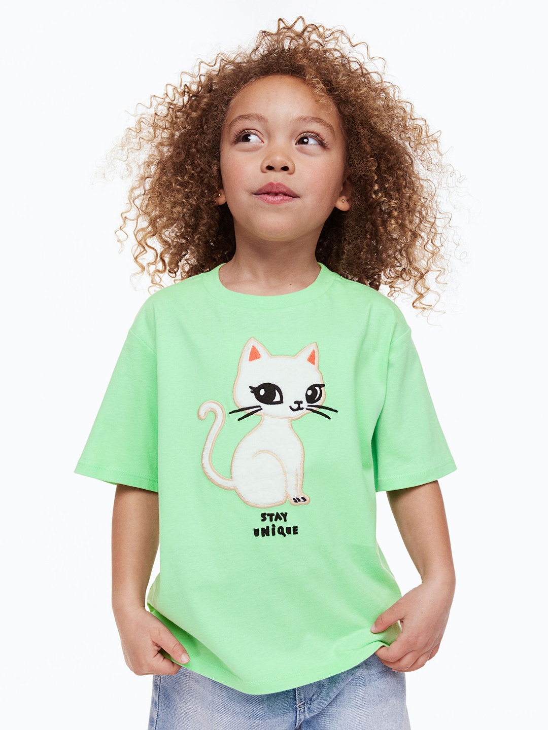 

H&M Girls Reversible Sequin-Motif T-shirt, Green