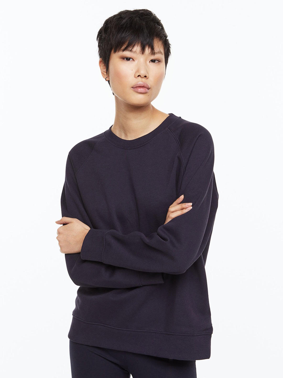 

H&M Women Sweatshirt, Navy blue