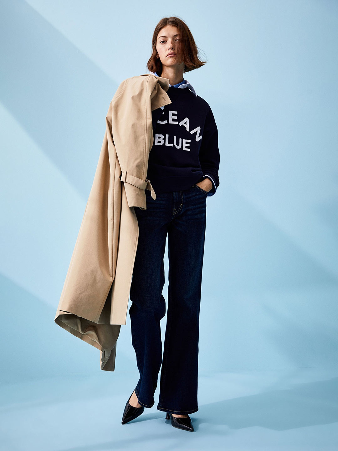 

H&M Women Sweatshirt, Navy blue