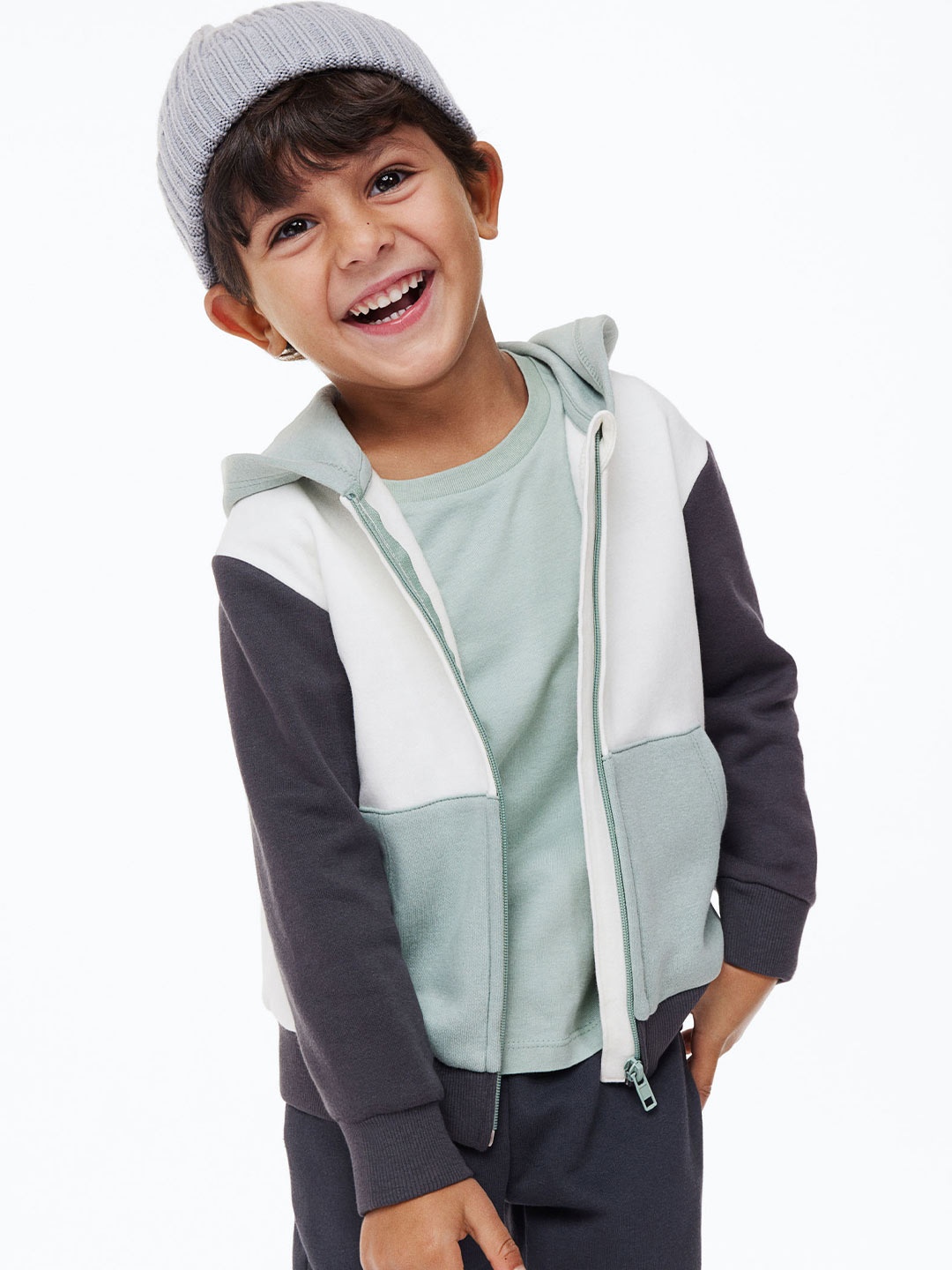 

H&M Boys Hooded Jacket, White
