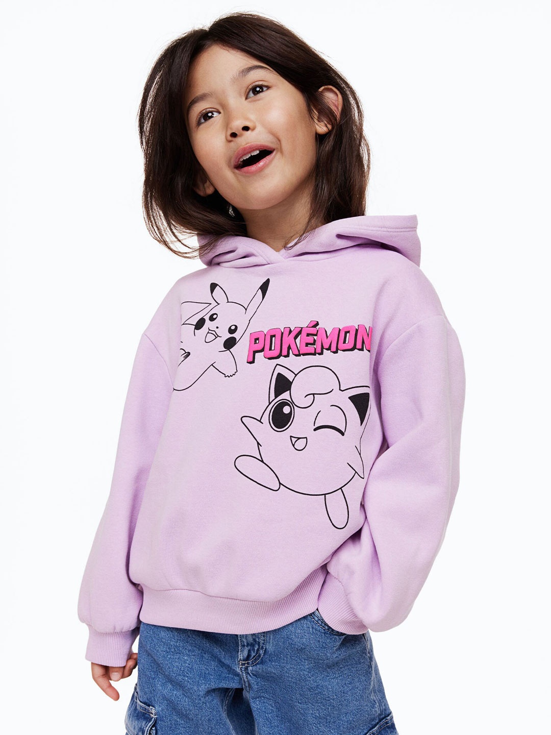 

H&M Girls Printed Hoodie, Purple